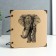 Photo album on rings 30 sheets "Graphic elephant" Black sheets 18.5x18.5 cm