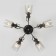 Astor chandelier, 5x60W E27, bronze color, black