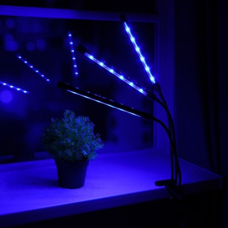 LED phytoslight, 27 W, 250 mm, IP66, 5 V, USB, bicolor, clothespin, with a timer-1