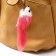 Fluffy on the pendant "Colored mouse with white muzzle" mix 12x3.5x3.5 cm