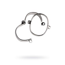 Toyfa Metal handcuffs, silver color, 4.5 x 5.5 cm
