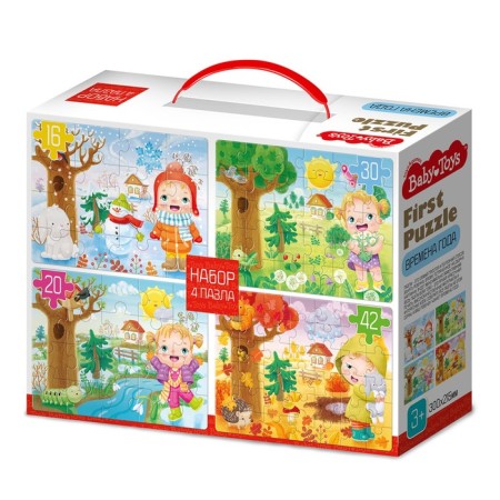 Puzzles for kids "Seasons", 4 in 1-1