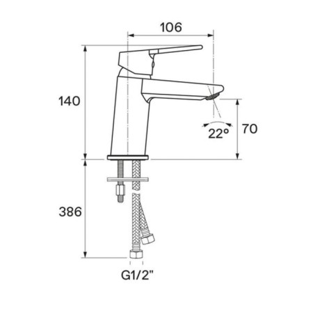 Santek Nyra sink mixer, chrome-8