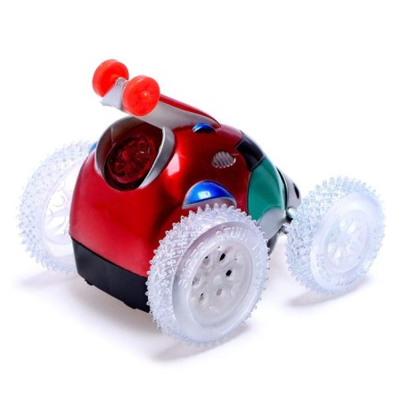 Crow in the radio -controlled “speed”, works on batteries, light effects, red color-3