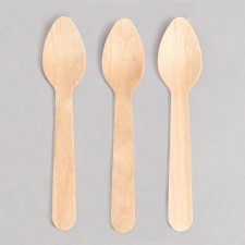 Tablespoons wooden, 11 cm, 12 pcs