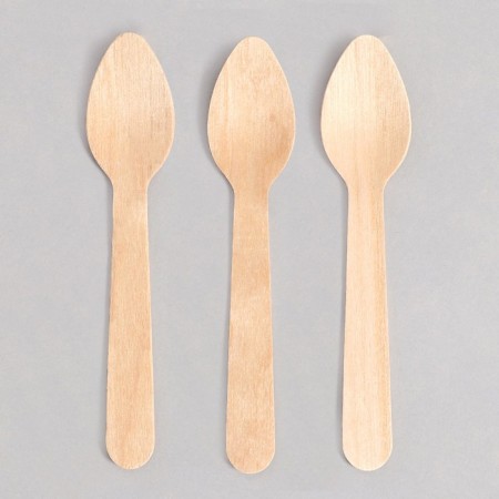 Tablespoons wooden, 11 cm, 12 pcs