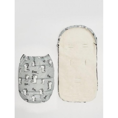 Winter fur "dinosaurs", size 105 cm, gray gray-3