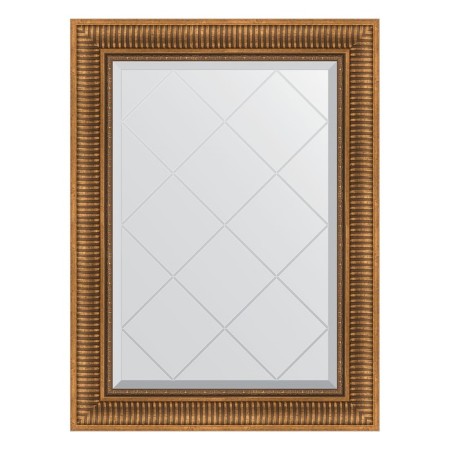 Mirror with engraving in the baguette frame, a bronze aquate 93 mm, 67x90 cm