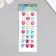 Sticker of rhinestones plastic "Hearts" 24 pcs on a sheet mix 7.2x17.7 cm