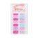 Flood stripes for manicure, 14 pcs, pink/lilac/blue color