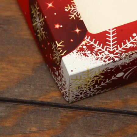 Folding box with the "New Year" window 20 x 20 x 4 cm-2