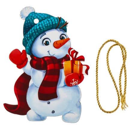 New Year's Christmas tree suspension "New Year! Snowman "-7