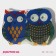 Glass Serving shares "thoughtful owls", 18 × 13.1 × 1.9 cm, blue color