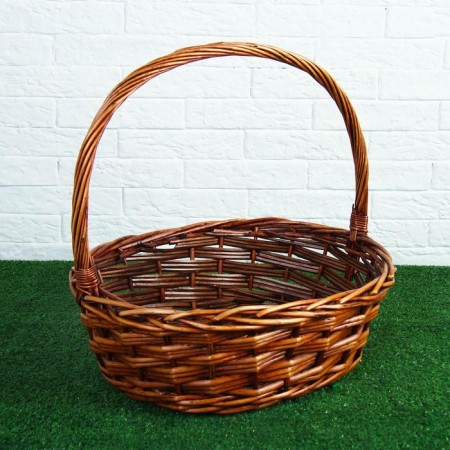 A set of wicker baskets, willow, 3 pcs., Brown, oval-3
