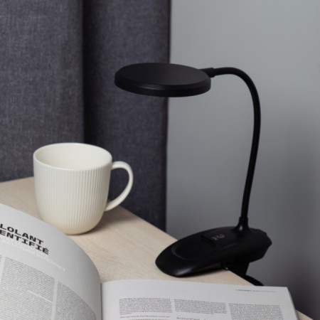 NLED-513-6W-BK desktop lamp LED battery on clothespin, black color-6