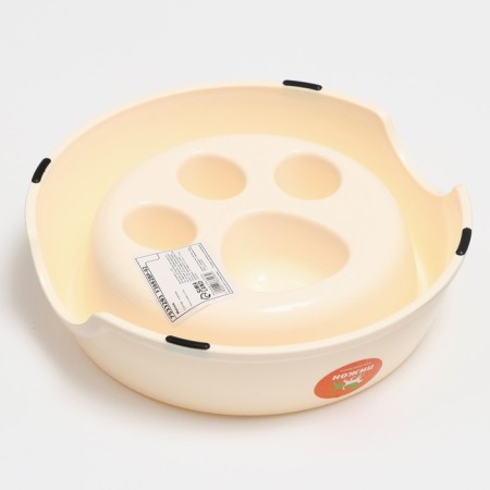Pain for slow feeding "Paw", 22.5 x 23 x 6.5 cm, beige-2