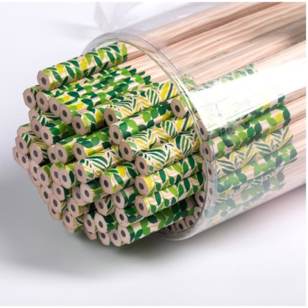 Black granographic pencil Berlingo "Green Series", HB, hexagonal, sharpened, plastic, assorted-1