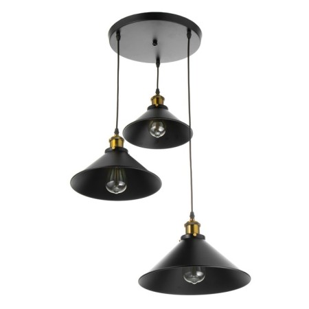 Bayerlux lamp "Gregory" black 3x40W E27 52x52x92 cm