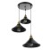 Bayerlux lamp "Gregory" black 3x40W E27 52x52x92 cm