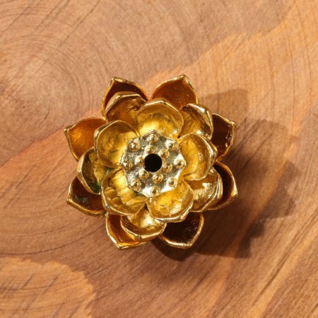 Bowl stand, "water lily", golden-2