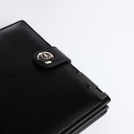 Cover for car documents and passports on a magnet, black color-3