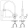Kitchen mixer D&K RHEIN.MARX DA1391901, single -leaf, chrome/black