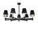 Suspension lamp Maytoni Mod104PL-09B, E14, 9x40 W, 905x905x887 mm, black