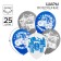 Airy ball "Happy Birthday!", 12 inch, latex, 25 pieces, blue tractor