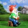Garden figure "Dwarf with a hare and book" 42x28cm