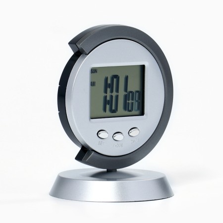 Clock - Electronic Tauris an alarm clock with a calendar with a calendar, 7.7 x 11 cm, aaa-1