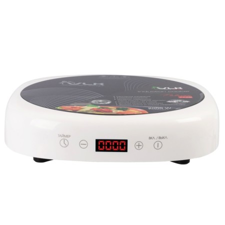 Induction tile VLK Palermo 7728, 2000 watts, 1 burner, timer, white-1