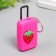 Plastic keychain "Suitcase Fruit on wheels" mix 5.5x4x42 cm