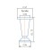 Support adjustable ORS 03-k, n = 60 mm, matte chromium color