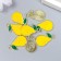 Decor for creativity metal, enamel "pear" yellow 1.9x1.2 cm