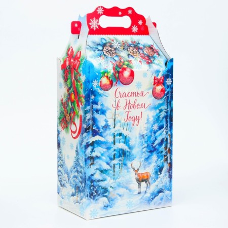 New Year. Gift box New Year's corporate party "Dream" with animation 20.3 x 12.3 x 41 cm.-1