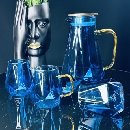 Drinking drink Lenardi, 6 glasses and a decanter 1.85 liters