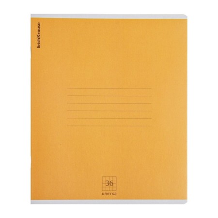 A notebook of 36 sheets in the Erichkrause "Nature Colors" cage, cover coated cardboard, offset unit, mix-3