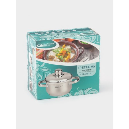 Gretta pan, 1 l, d = 14 cm, metal cover, induction bottom-6