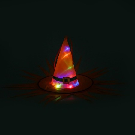Halloween carnival hat with diodes, orange-4