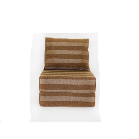 Handwheel chair-bed "Octa", size 75x100x75 cm, mobbled, brown strip-2
