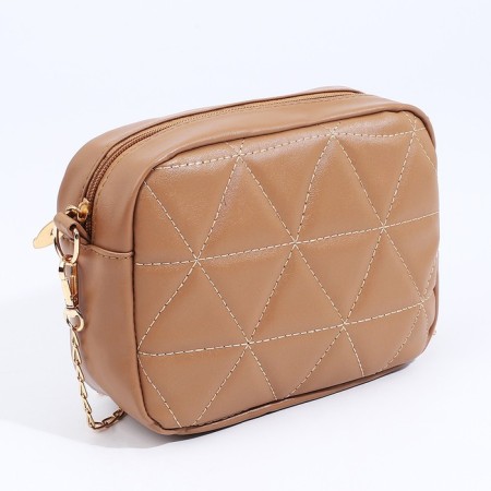 Cross-Bodi Bag on a zipper, beige color-2