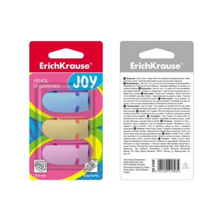 Zapochilka 1 hole Erichkrause Joy, 3 pieces, in a blister, mix-3