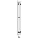 Two electric heated towers Laris Prime ChKCh, 80x1200 mm, 2 crossbars, right, black