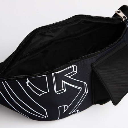 Textile belt bag with a pocket pocket 30*14*6 cm-7
