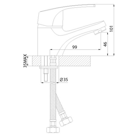 Rossinka D40-11 washbasin mixer-1