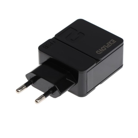 EXPLOYD EX-Z-1430, 2 USB, 2.4 A, black network-1