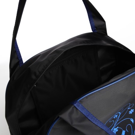Sports bag with lightning, black/blue color-2