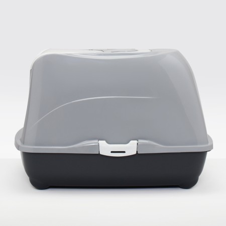 Domik toilet for cats closed with a door 57*43*38 cm, gray-2
