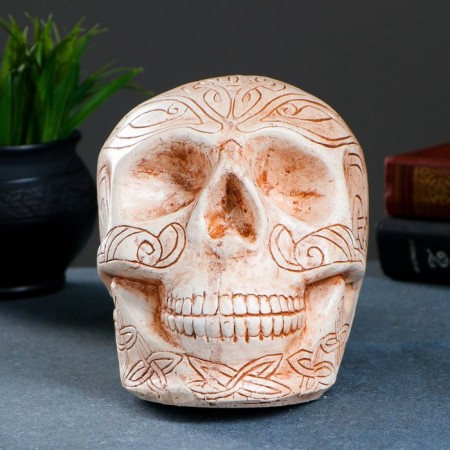 Pigger "Skull" Beige, 17x13cm-1