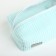 Cosmetic bag at the zipper textura, turquoise color